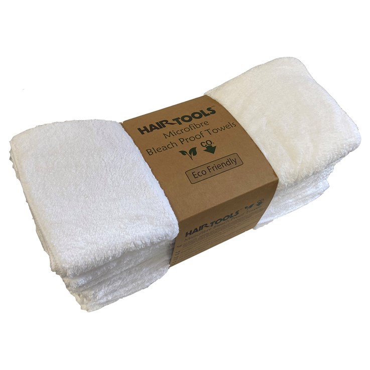 Hair Tools Microfibre Towels White 12pk