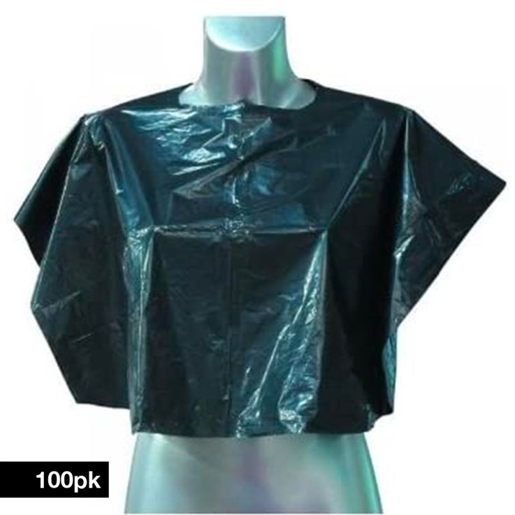 Essentials Disposable Black Shoulder Capes 