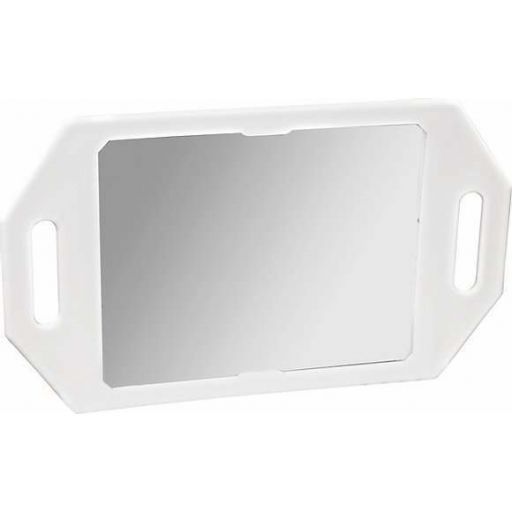 Two Handled White Mirror