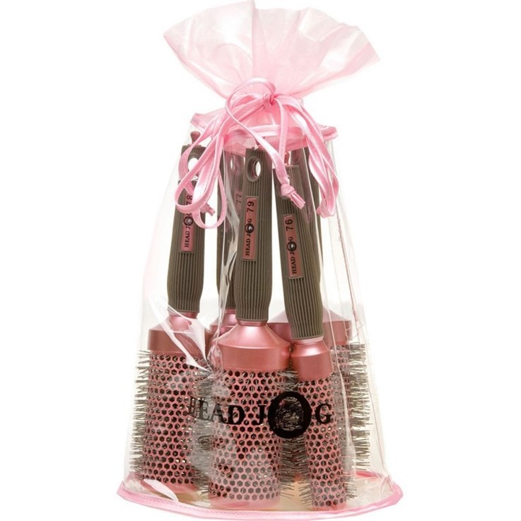 Oval Pink Brush Set