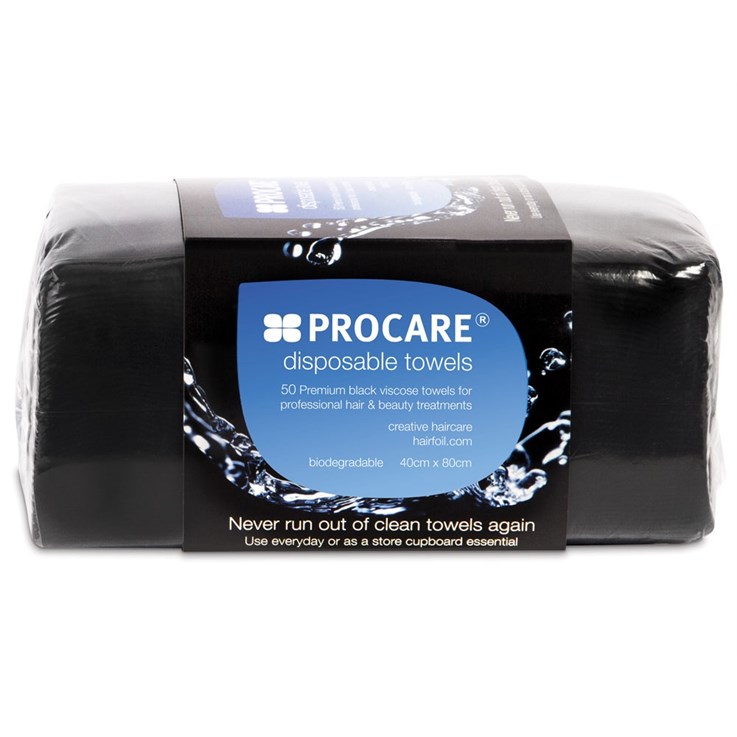 Procare Disposable Black Towels 50 pk