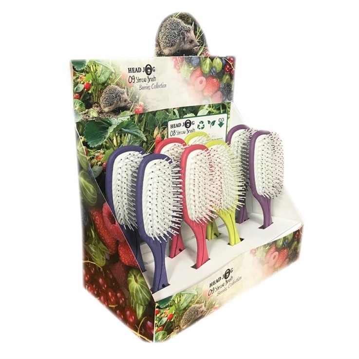 Head Jog 09 Berry Paddle Straw Brush Display 