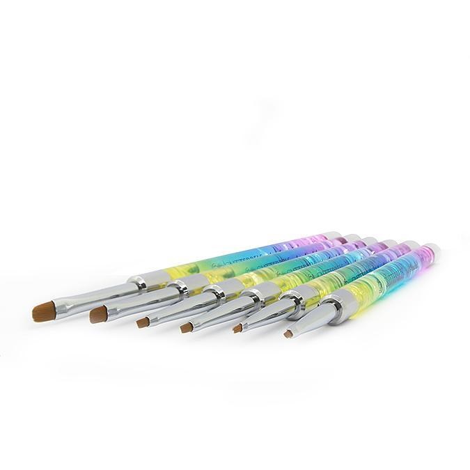 Gel /Art Rainbow -  6 Brush Set