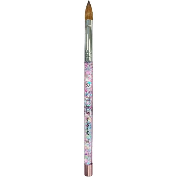 Pinched Pastel Glitter Acrylic Brush Size 10