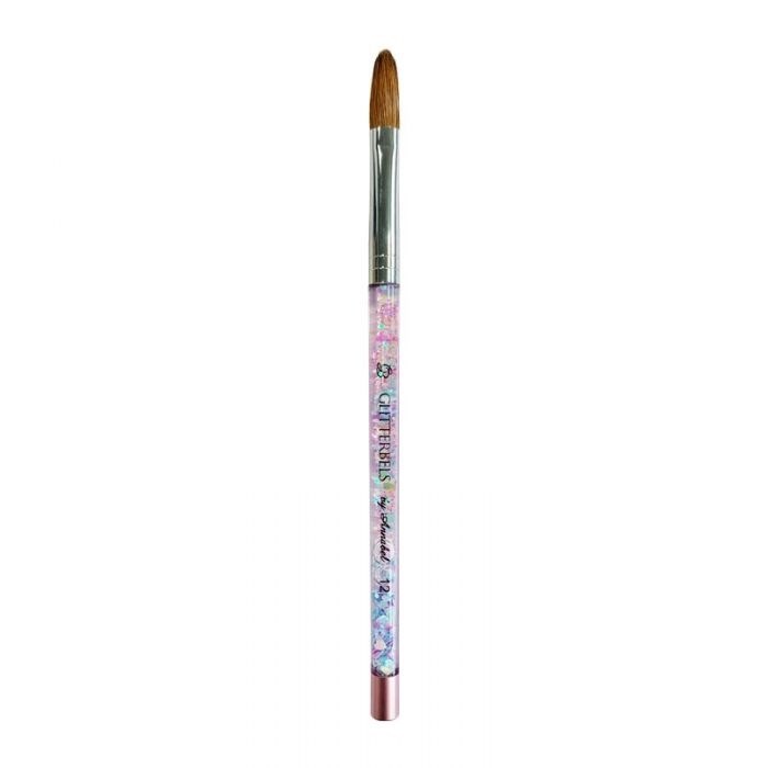 Pinched Pastel Glitter Acrylic Brush Size 12