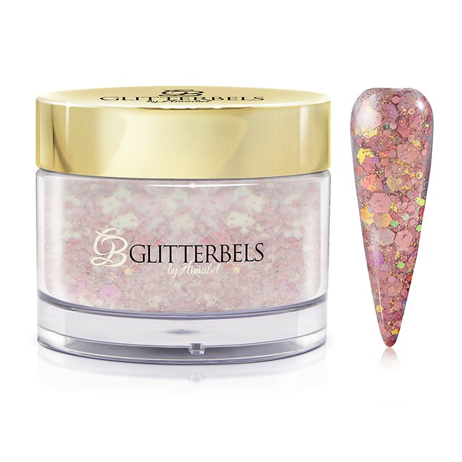Coloured Acrylic Powder - Roses In Gold 28g