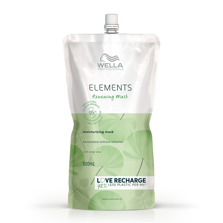 Wella Elements 2.0 Renewing Hair Mask Pouch - 500ml