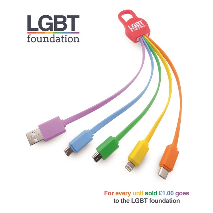 Rainbow Universal 5-in-1 USB Cable