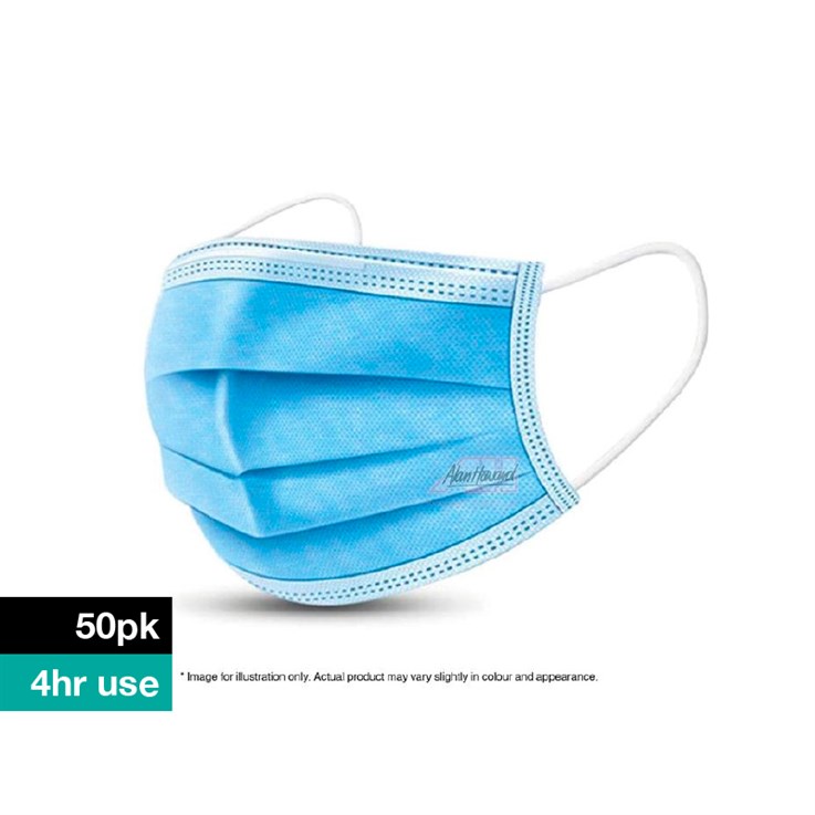Essentials Disposable Protective Face Masks - 50 Pk
