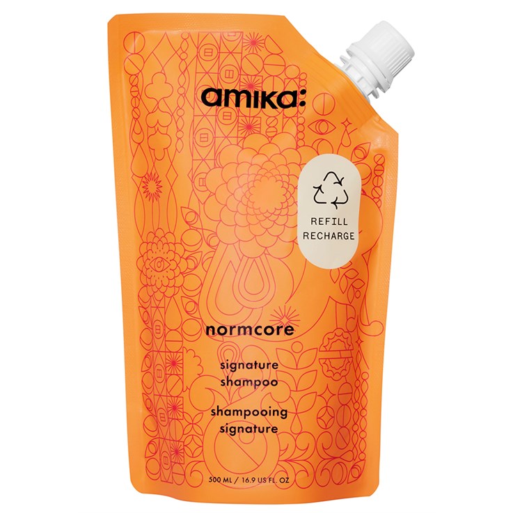 amika normcore signature shampoo 500ml Pouch