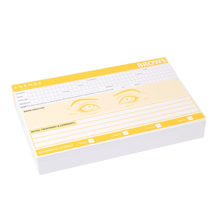Agenda Record Cards-Brows/Lashes 100pcs