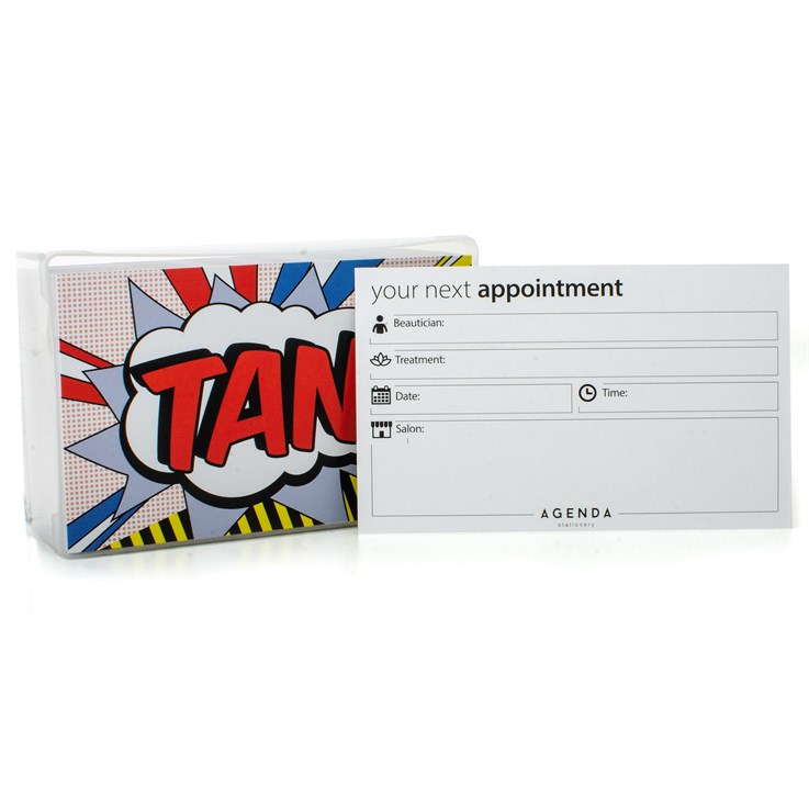 Agenda Appointment Cards-Pop Art-Tan 100pcs