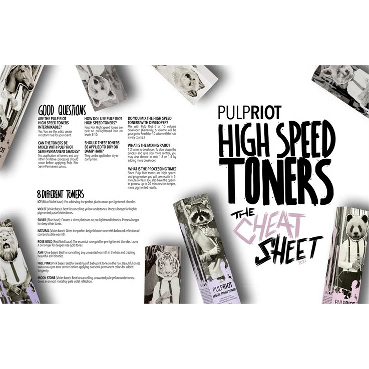 Pulp riot High Speed Toner Paper Shade Chart