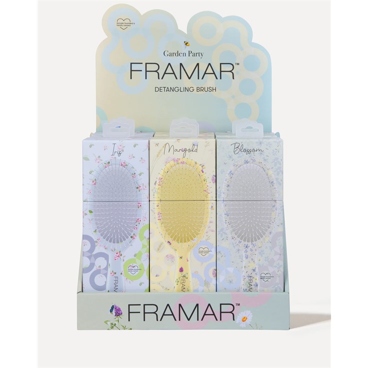 Framar Garden Party 9pc Detangle Brush Display