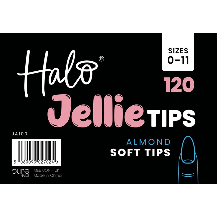 Halo Jellie Nail Tips Almond Sizes 0-11