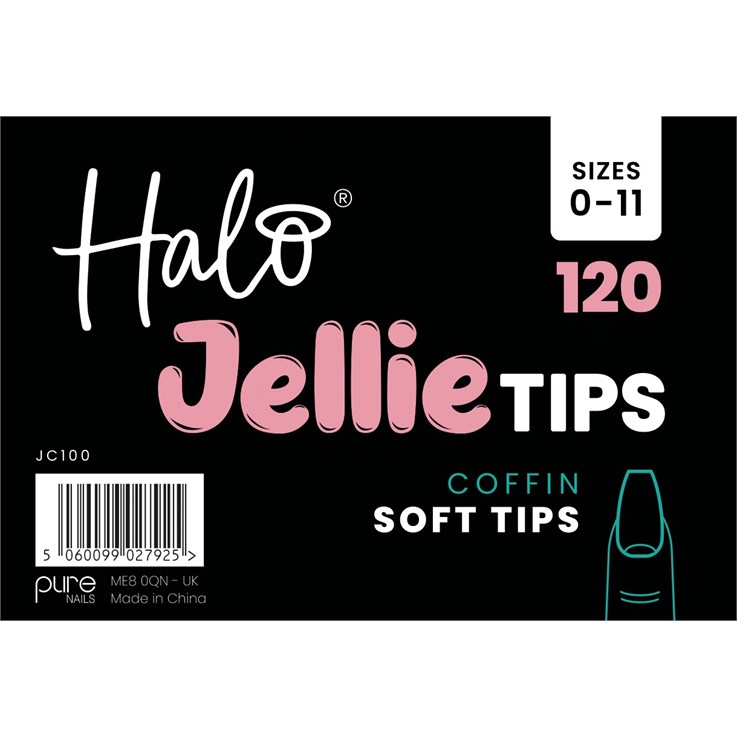Halo Jellie Nail Tips Coffin Mixed 120Pk
