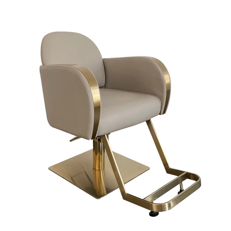 Mora Styling Chair Mushroom & Gold AVAILABLE FEBRUARY 24