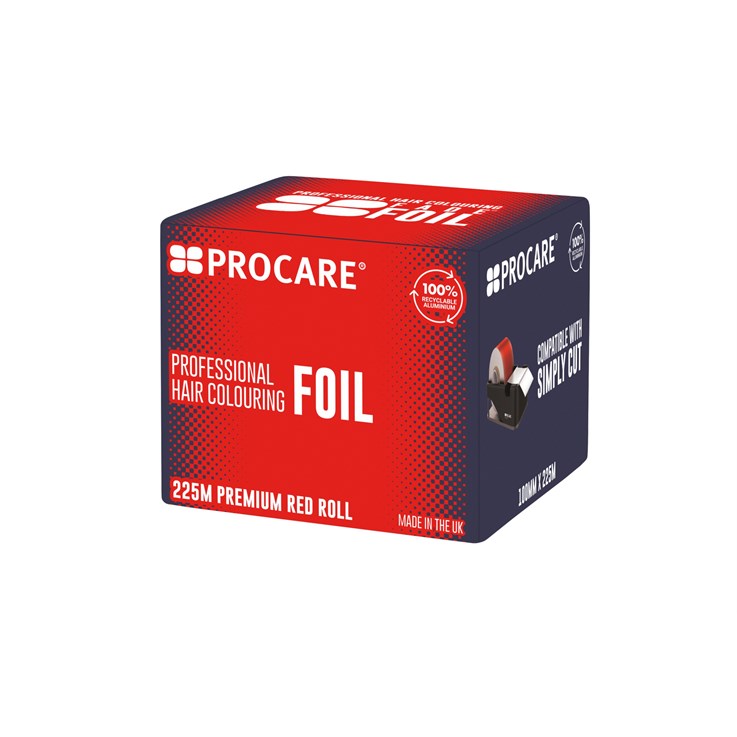 Procare Premium Red Hair Foil Roll - 225m
