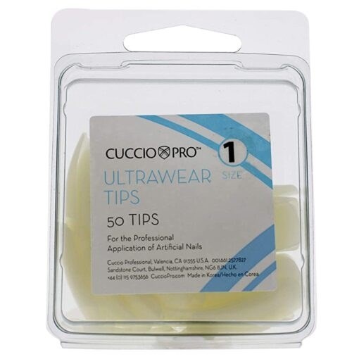 Cuccio Ultrawear Nail Tips Size 1 - 50 Pack 