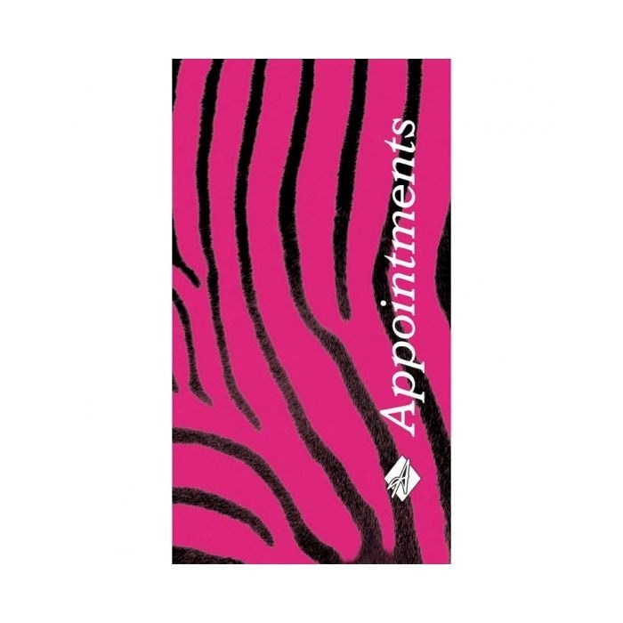Agenda Appointment Books Pink & Black Zebra Design 3 Assistant