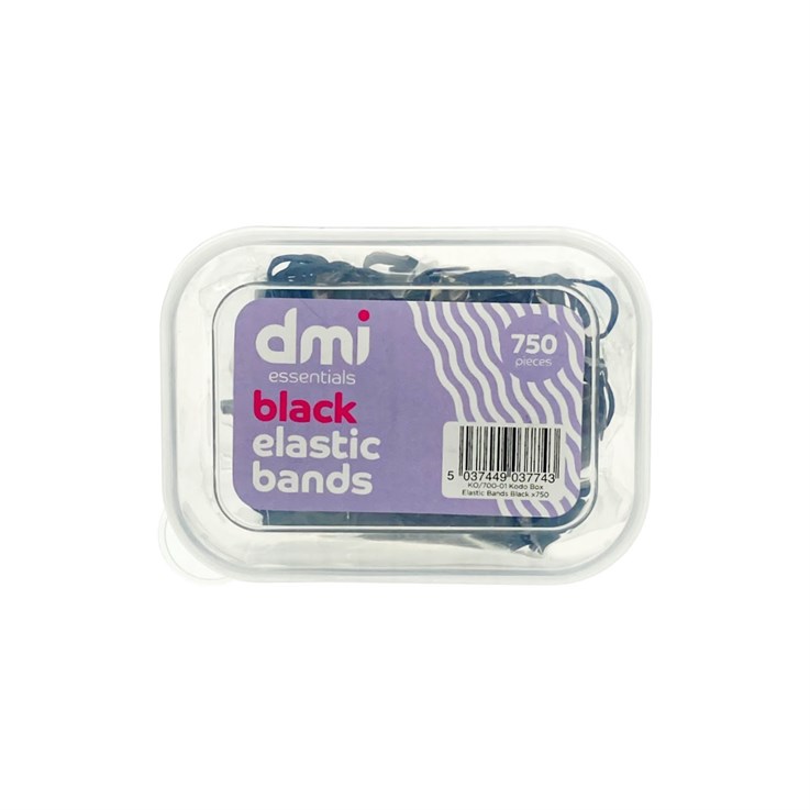 Kodo Black Hair Bands Tub - 750 Pack