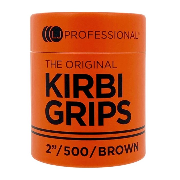 2" Waved Kirby Grips Brown 500 Pack