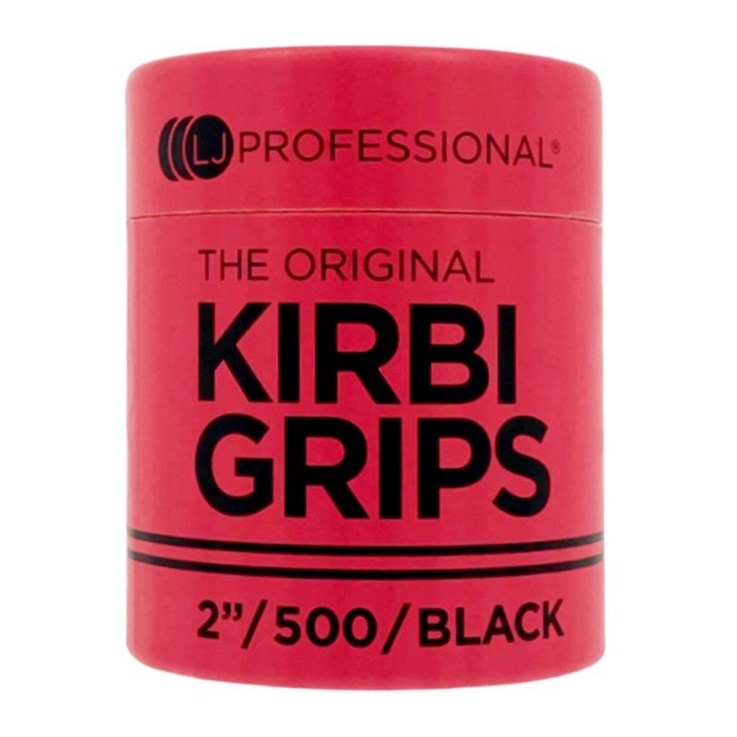 2" Waved Kirby Grips Black -  500 Pack
