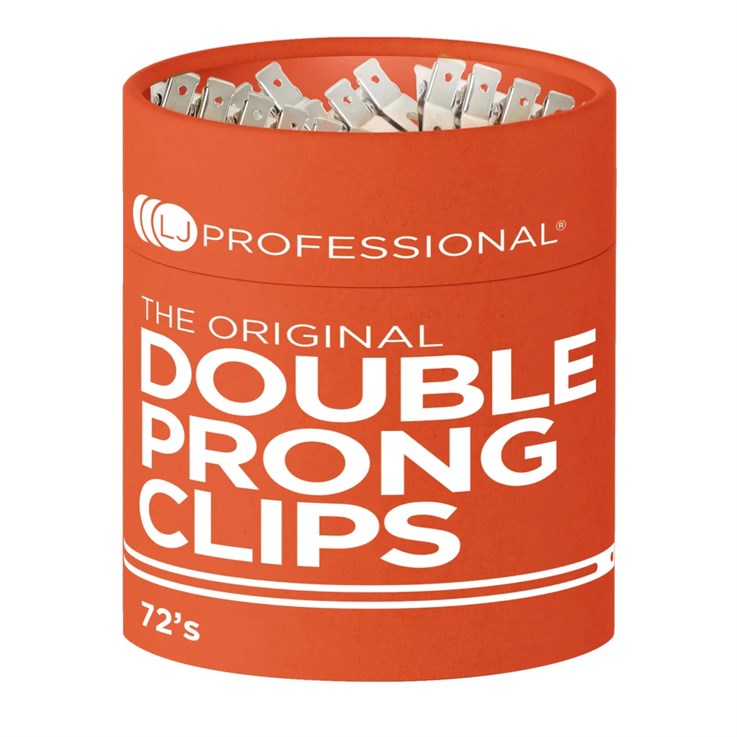 LJ Professional Double Prong Hair Curl Clips - 72 Pack