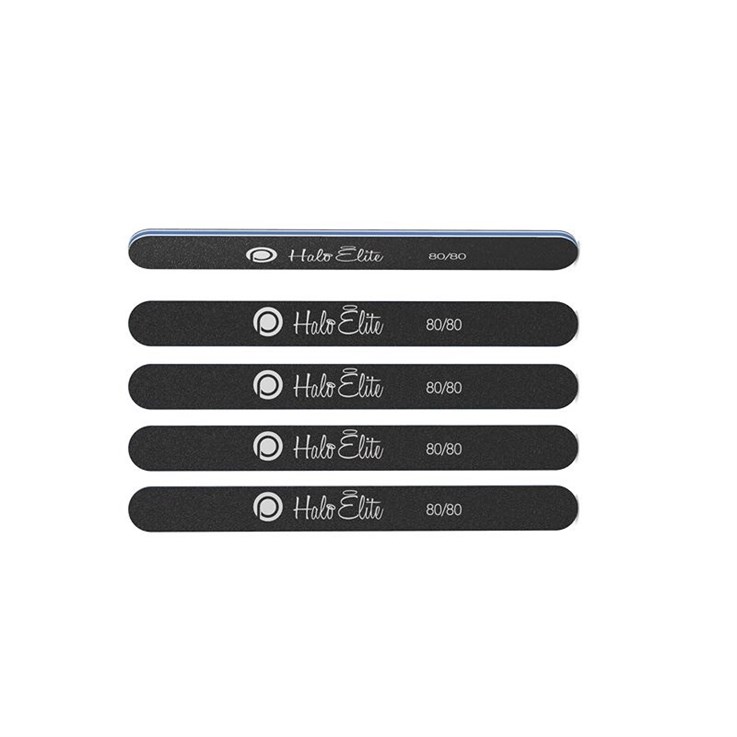 Halo Elite Black Straight Foam File (80/80) 5 pack 