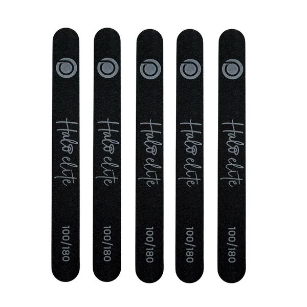 Halo Elite Black Straight Foam File (100/180) 5 pack 