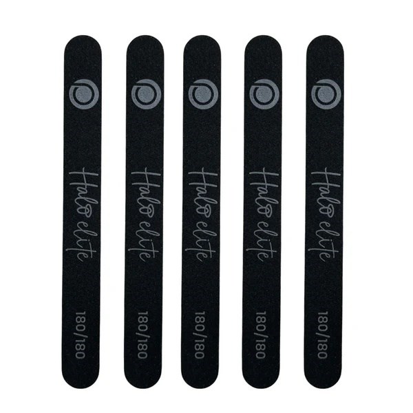 Halo Elite Black Straight Foam File (180/180) 5 pack 