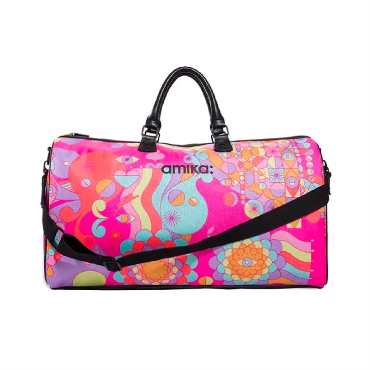 amika signature print duffle bag