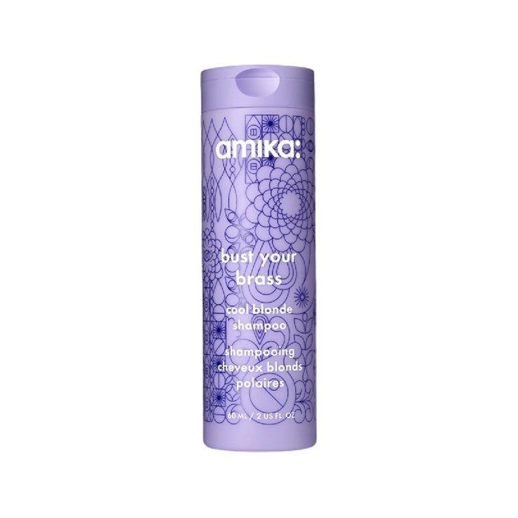 amika bust your brass cool blonde shampoo - 60ml