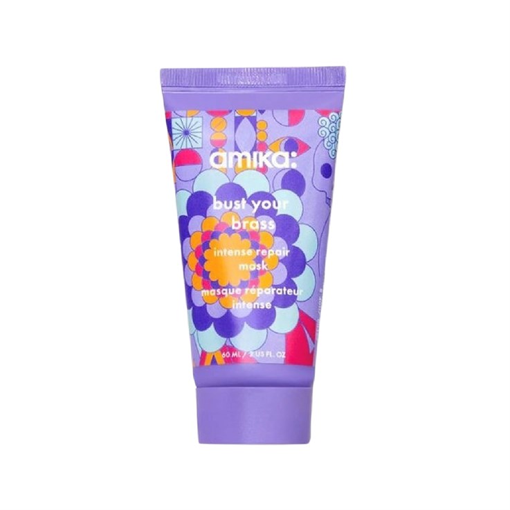amika bust your brass cool blonde hair mask - 60ml
