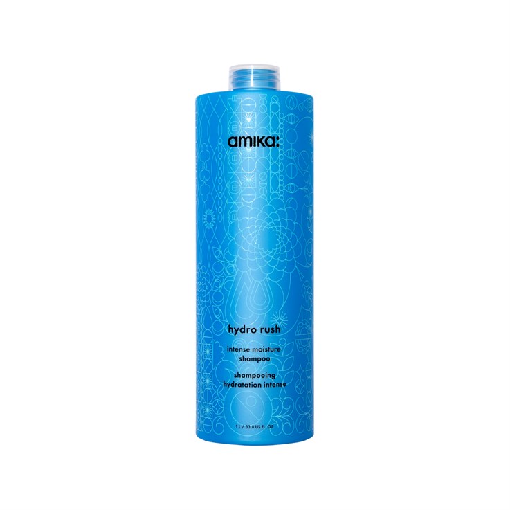 amika hydro rush intense moisture shampoo - 1L