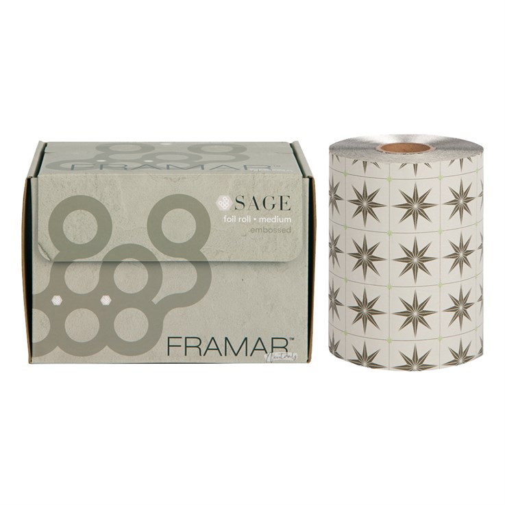 Framar Neutrals Sage Embossed Printed Foil Roll - 320ft