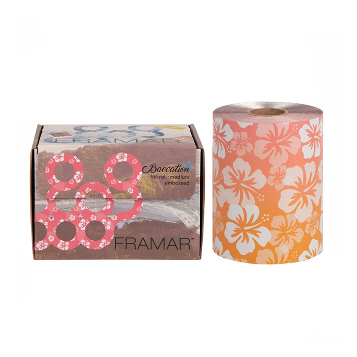 Framar Baecation Flower Print Embossed Foil Roll - 320ft