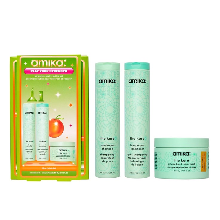 amika play your strength strength repair routine set