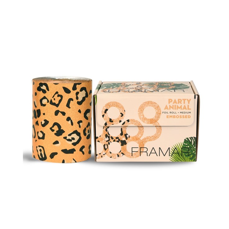 Framar Party Animal Printed Embossed Foil Roll - 12.5cm x 97.5m