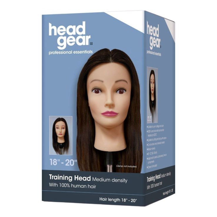 Head Gear 100% Human Hair Training Head 40-45cm