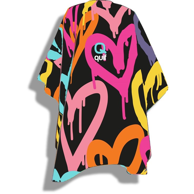 Quif #LOVEQUIF Limited Edition Heart Print Hairdressing Gown