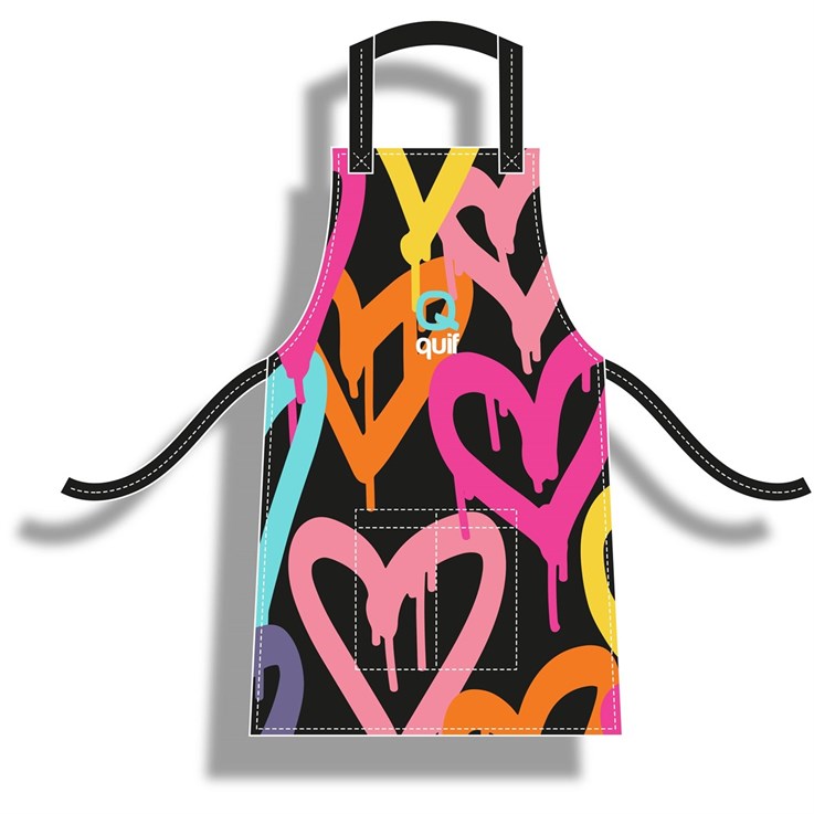 Quif #LOVEQUIF Limited Edition Heart Print Hair Stylist Apron