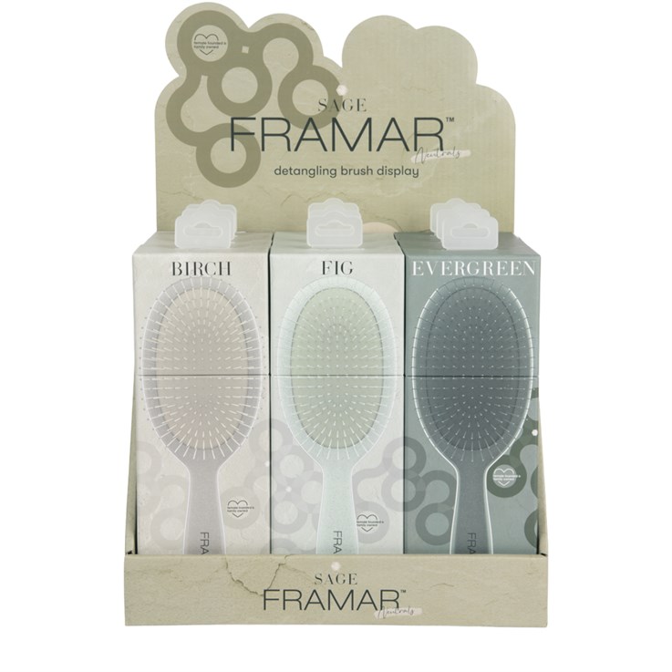 Framar Sage Collection - 9-Piece Detangle Brush Display