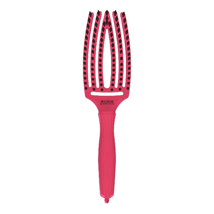 Olivia Garden Fingerbrush Combo Medium Hot Pink