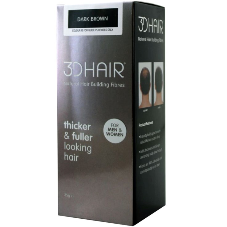 3D Hair Loss Fibres for Thinning Hair Dark Brown - 35g 