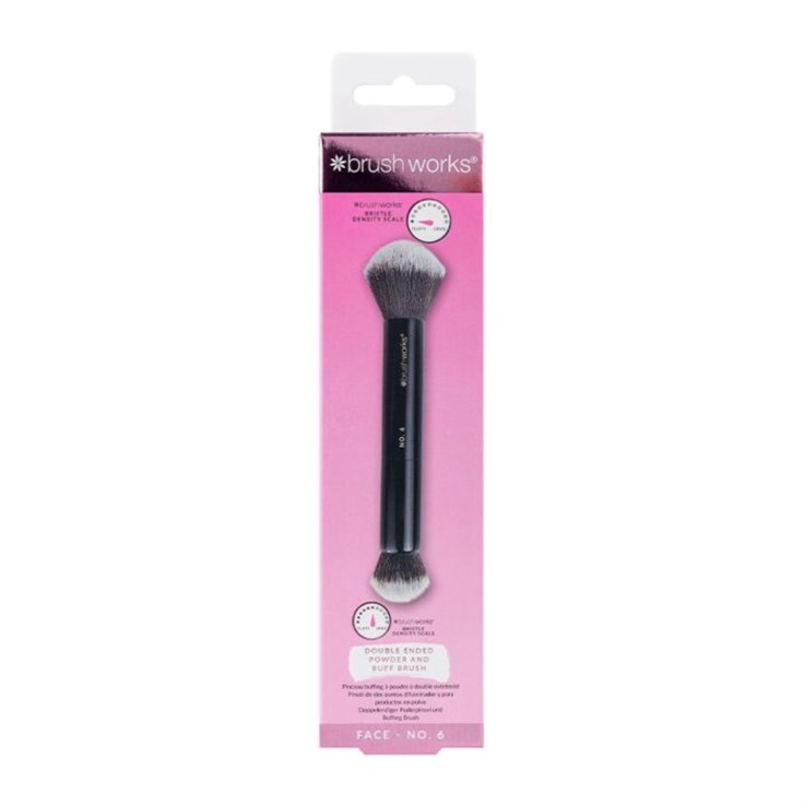 Brushworks No. 6 Double Ended Powder and Buff Brush