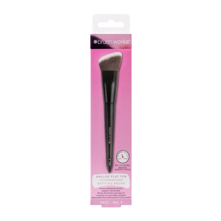 Brushworks No. 9 Angled Flat Top Foundation Buffing Brush