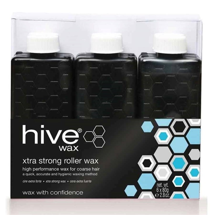 Hive Xtra Strong Creme Roller Wax 80g - Pack of 6