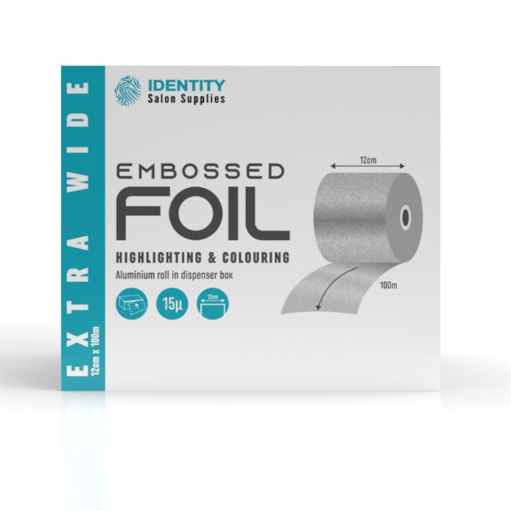 Identity Extra Wide Embossed Foil Roll - 120mm x 100m