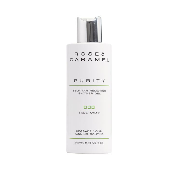 Rose & Caramel Purity Fade Away Tan Removing Shower Gel 200ml 